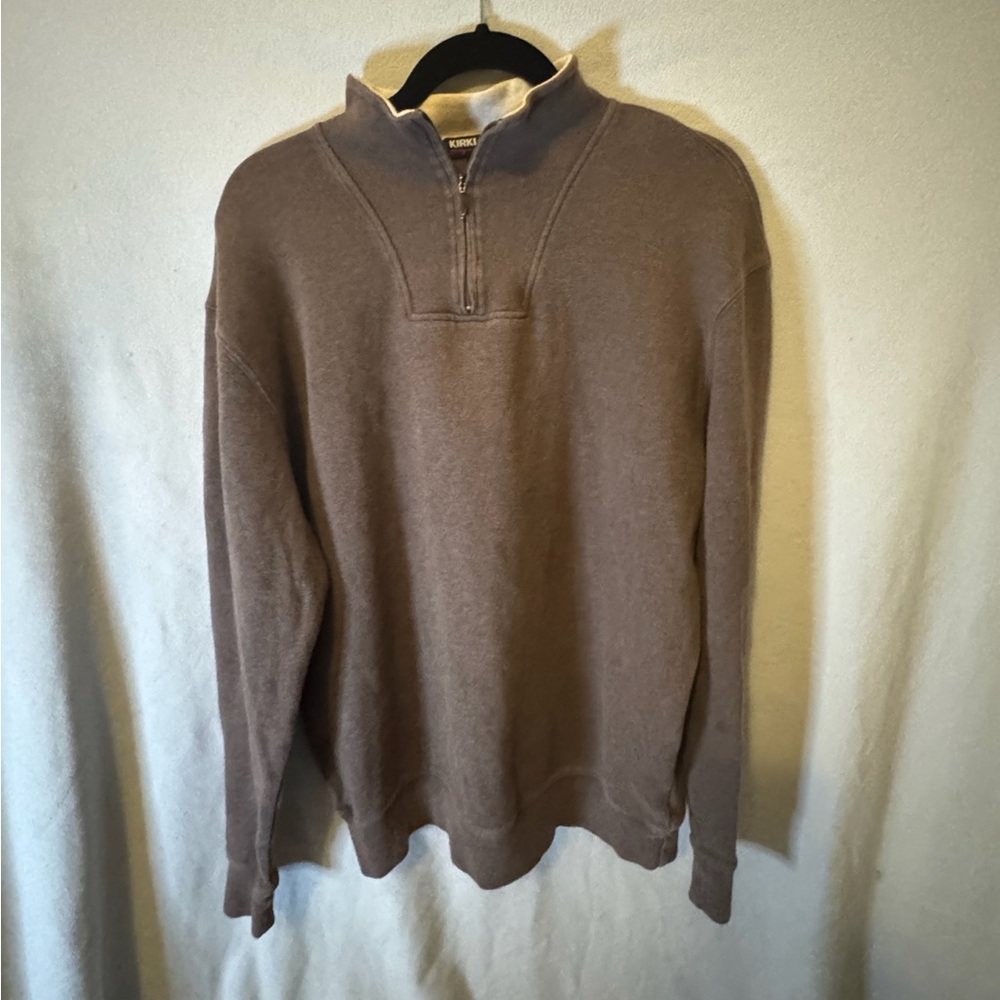 Kirkland Signature Men's Tan Zip-Up Sweater
